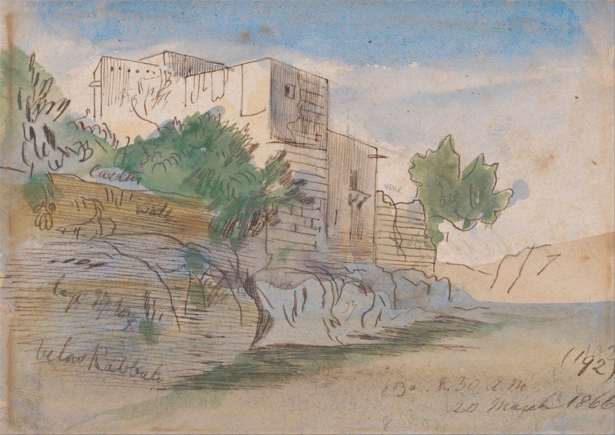 Onder Rabat, Malta door Edward Lear