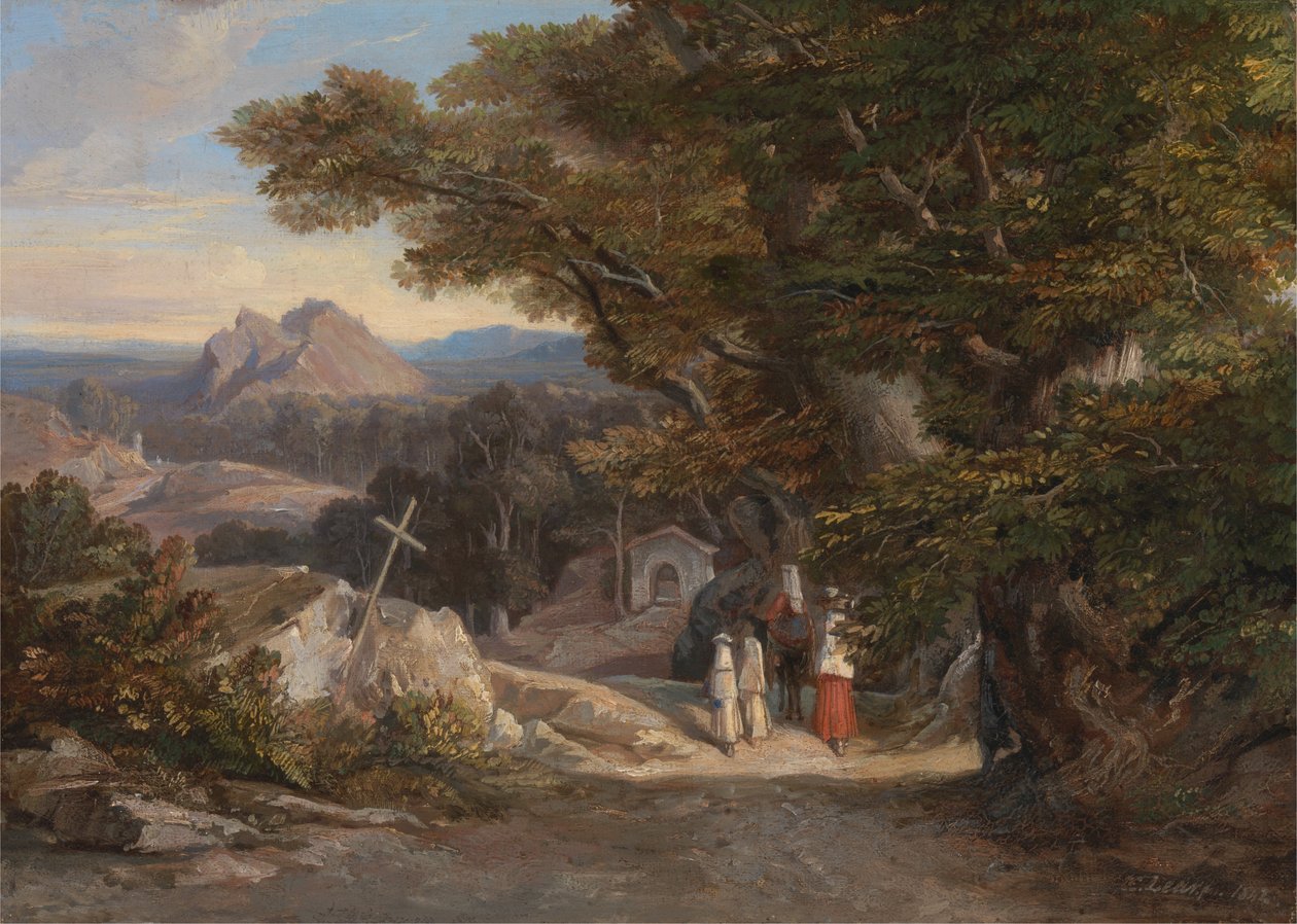 Tussen Olavano en Civitella door Edward Lear