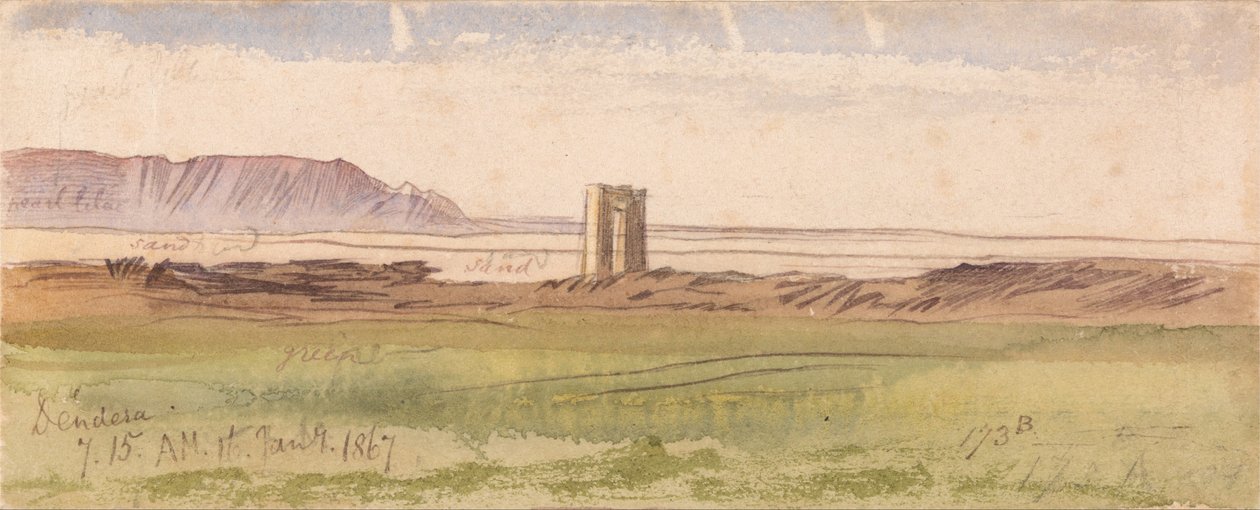 Dendera door Edward Lear