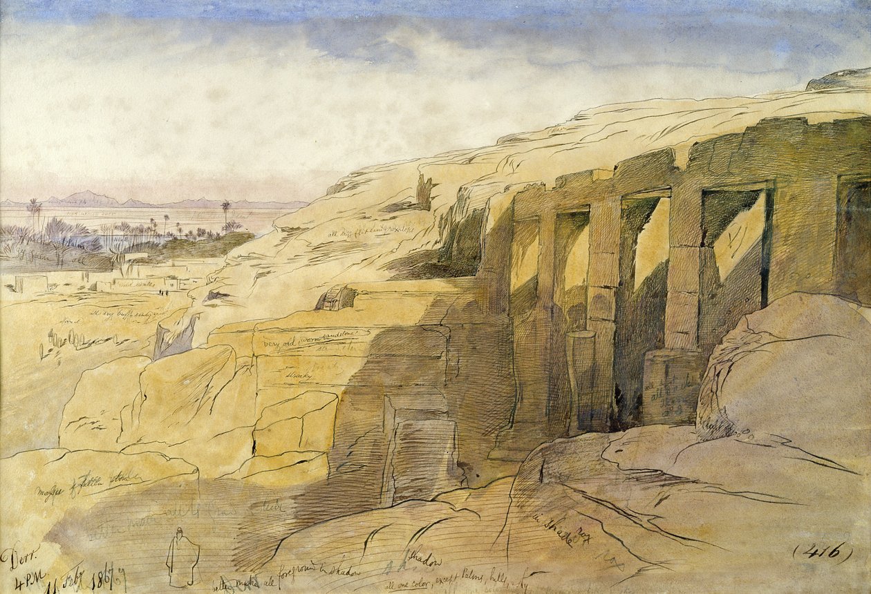 Derr, Egypte, 1867 door Edward Lear