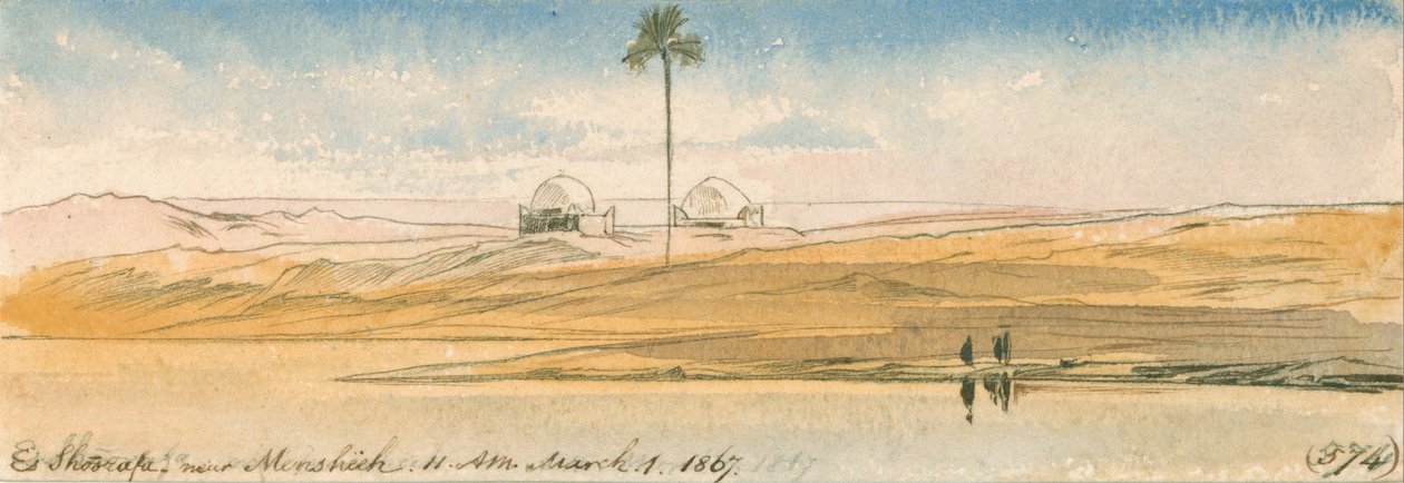 Es Shoorafa, bij Mensheeh door Edward Lear