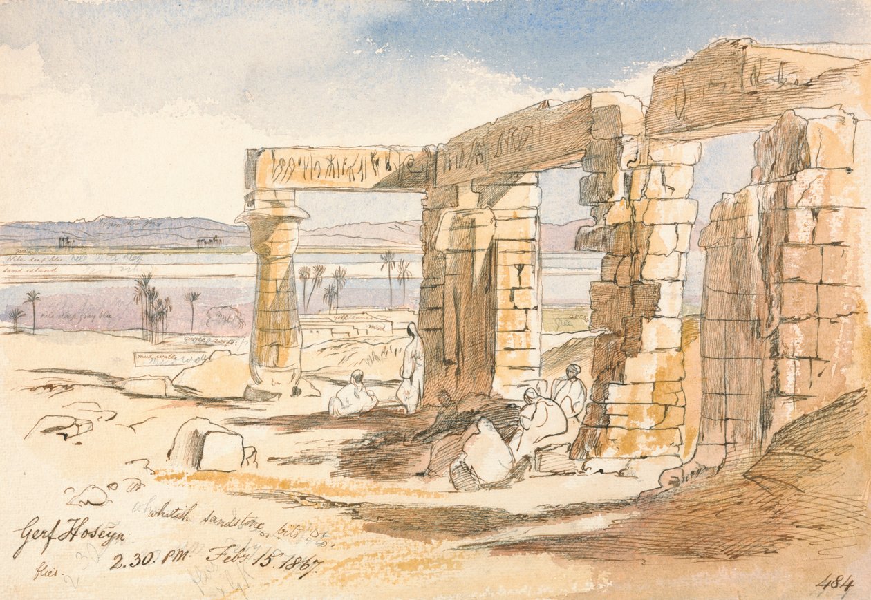 Gerf Hoseyn, 14:30, 15 februari 1867 (484) door Edward Lear