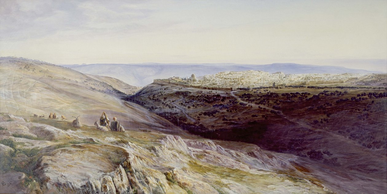 Jeruzalem, 1865 door Edward Lear