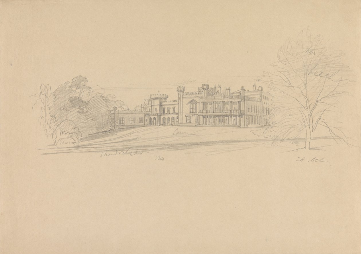 Knowsley Hall door Edward Lear
