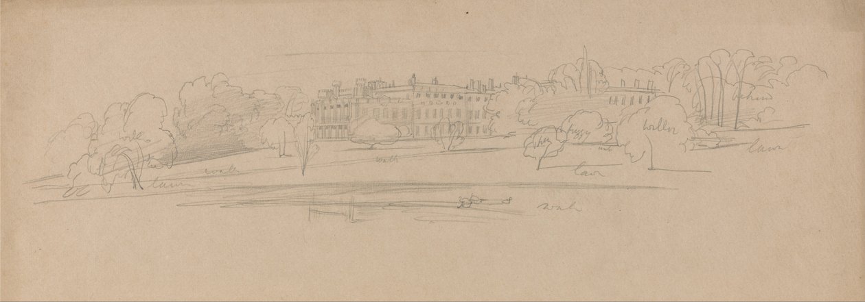 Knowsley Hall door Edward Lear