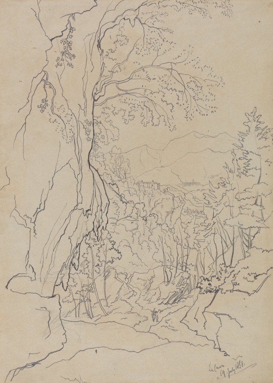 La Cava, 19 juli 1838 door Edward Lear