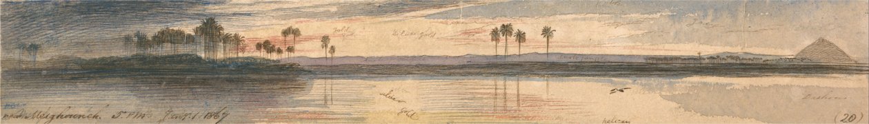 Dichtbij Mesghouneh door Edward Lear