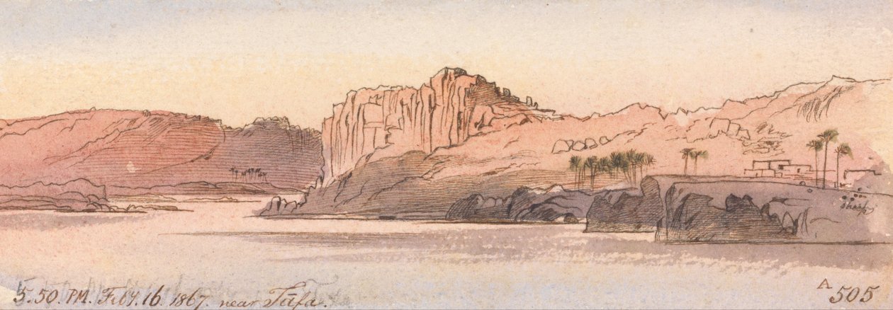 Bij Tafa, 17-50 uur, 16 februari 1867 door Edward Lear