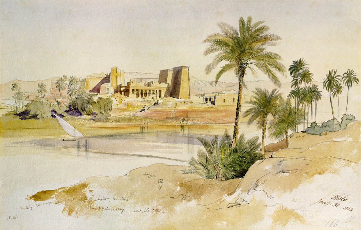 Philae door Edward Lear