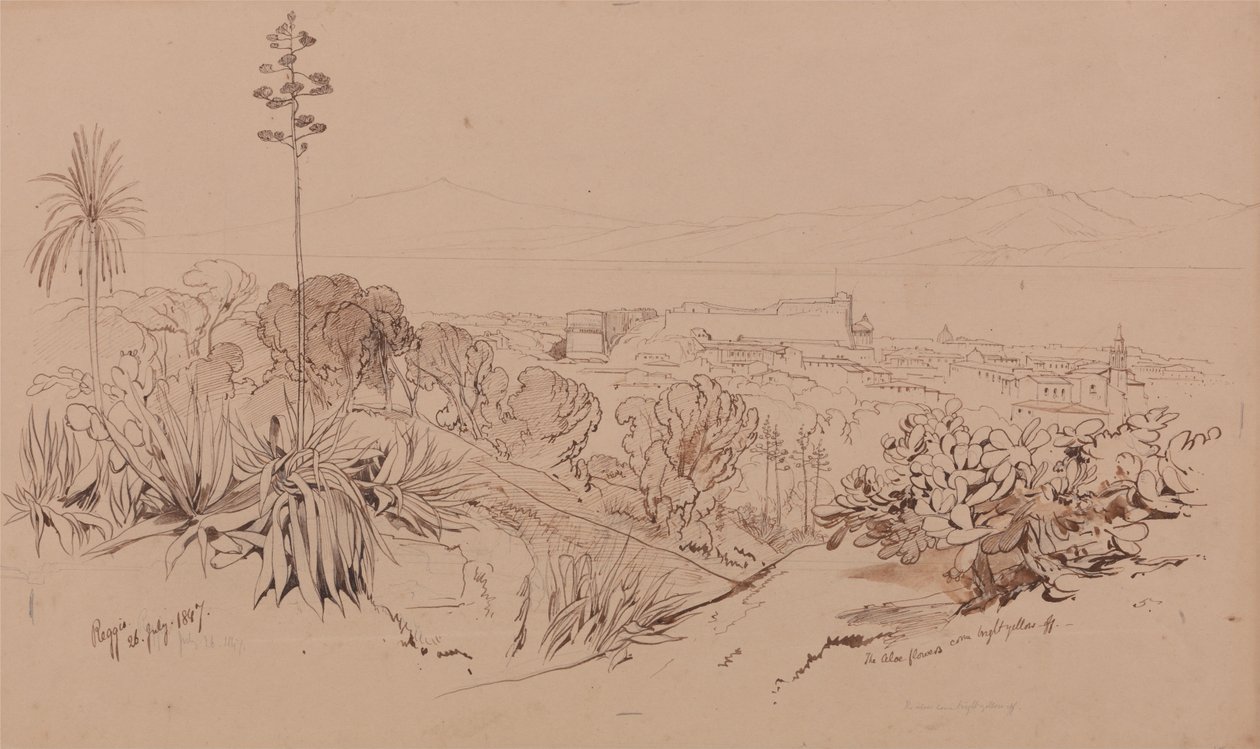 Reggio, 26 juli 1847 door Edward Lear
