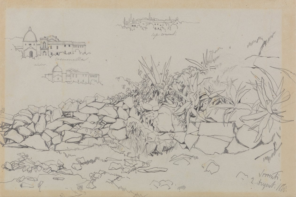 Sorrento, 2 augustus 1838 door Edward Lear