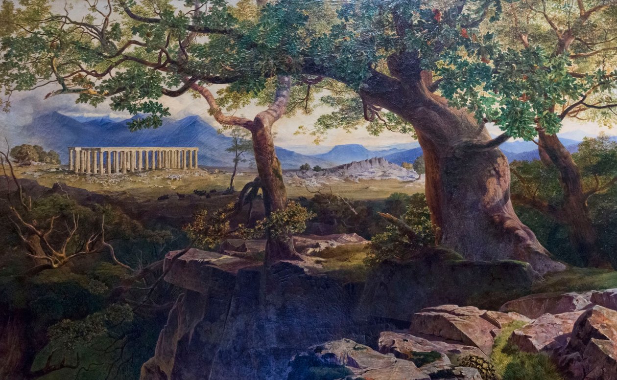 Tempel Apollo in Bassae door Edward Lear