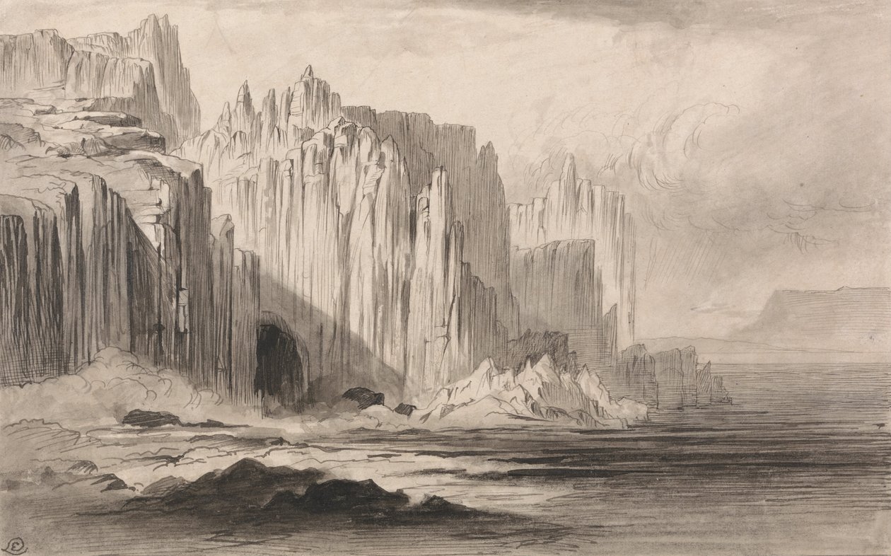 De Capo Sant Angelo, Amalfi door Edward Lear