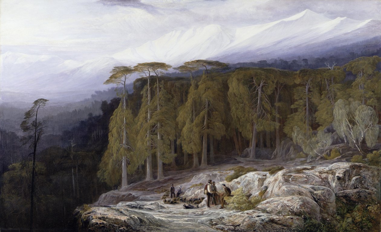 Het bos van Valdoniello, Corsica, 1869 door Edward Lear