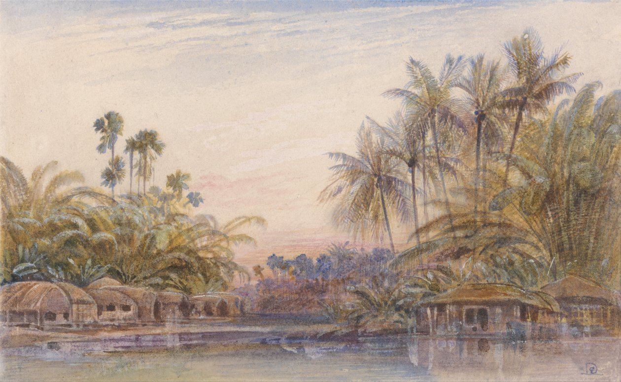 Tollygunge, Calcutta door Edward Lear