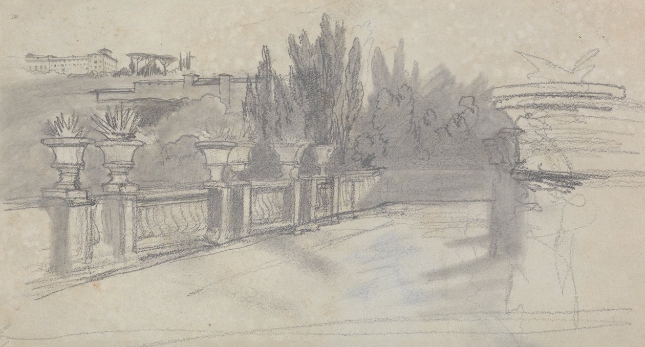 Villa Torlonia, voorheen Villa Conti, Frascati door Edward Lear