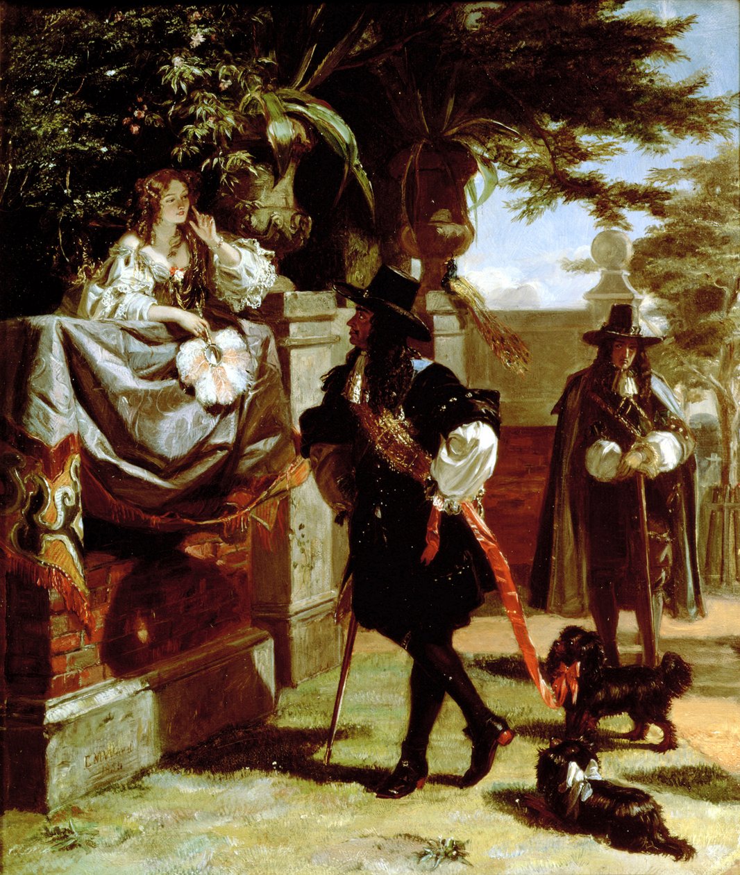 Karel II en Nell Gwynne door Edward Matthew Ward