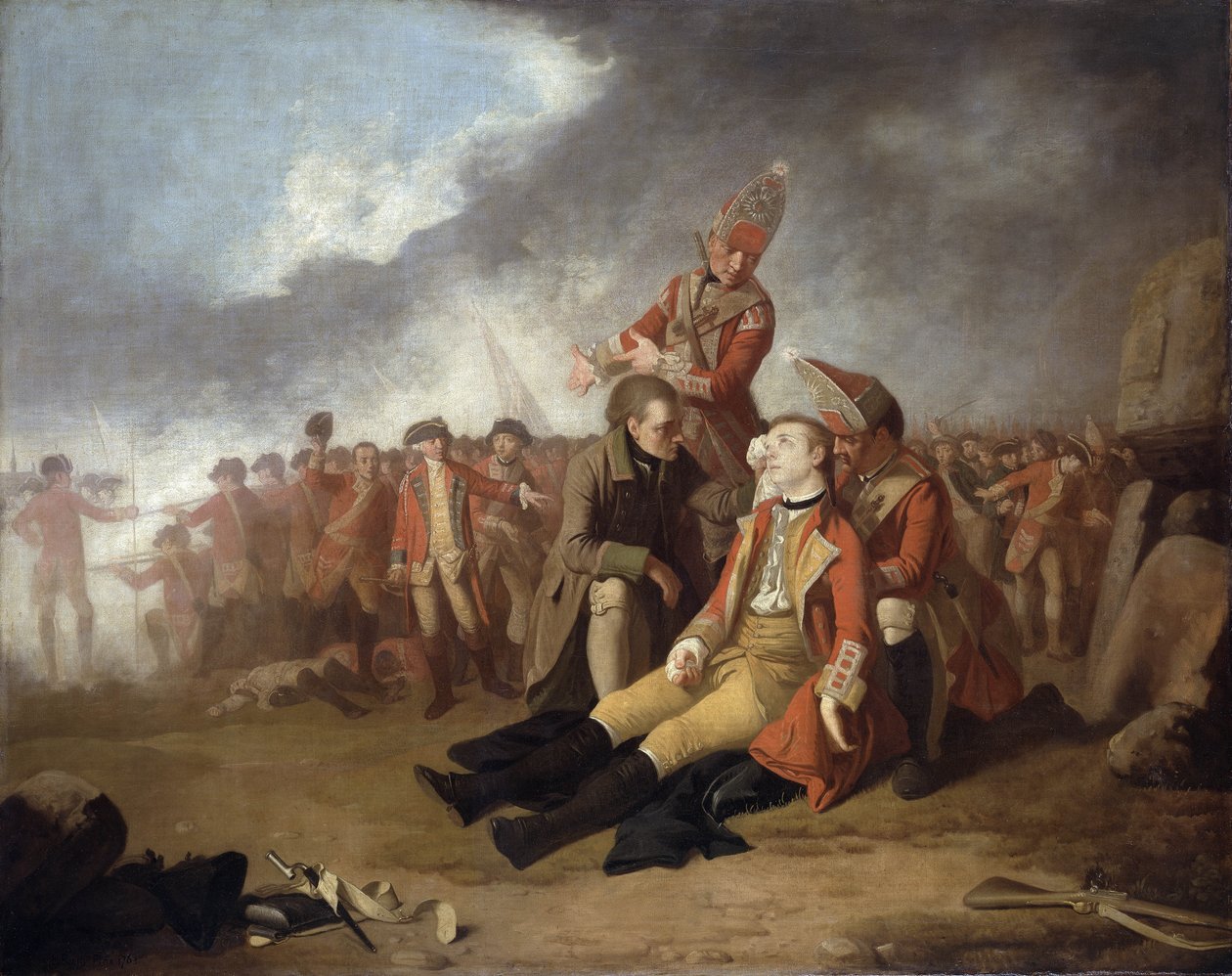 De dood van generaal Wolfe, 1763 door Edward Penny