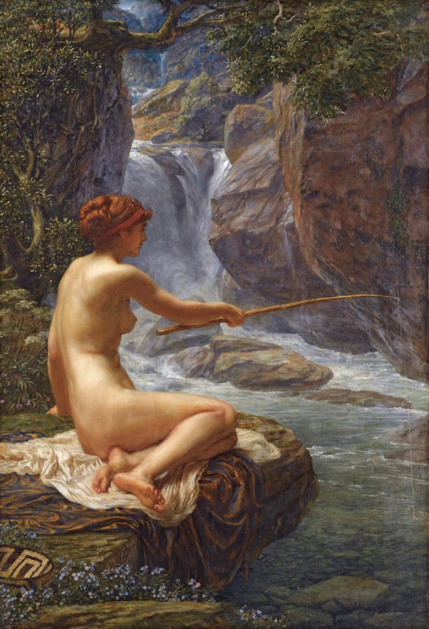 Een nimf van de beek door Edward John Poynter