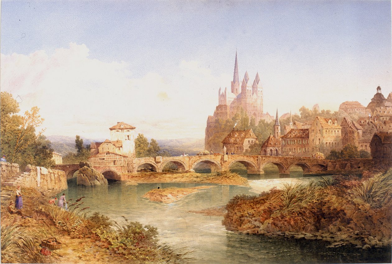 Limburg met de kathedraal van St. George door Edward Richardson