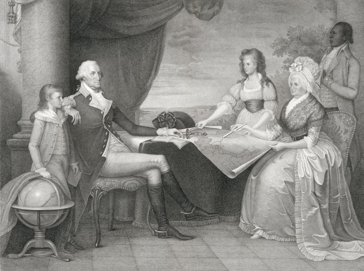 De Familie Washington door Edward Savage