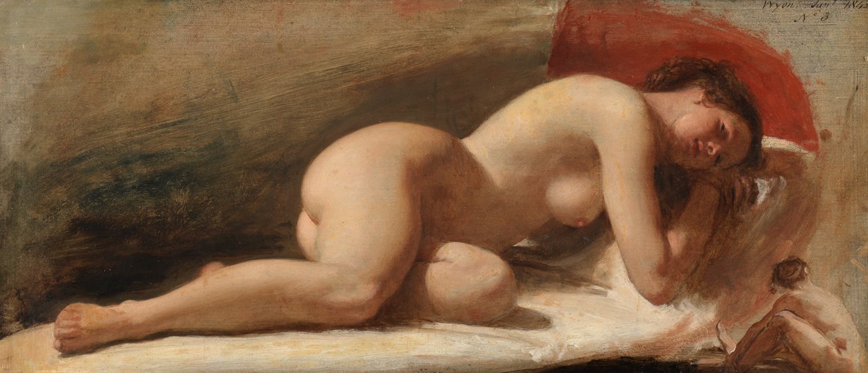 Studie van een Liggend Vrouwelijk Naakt, 1843 door Edward William Wyon