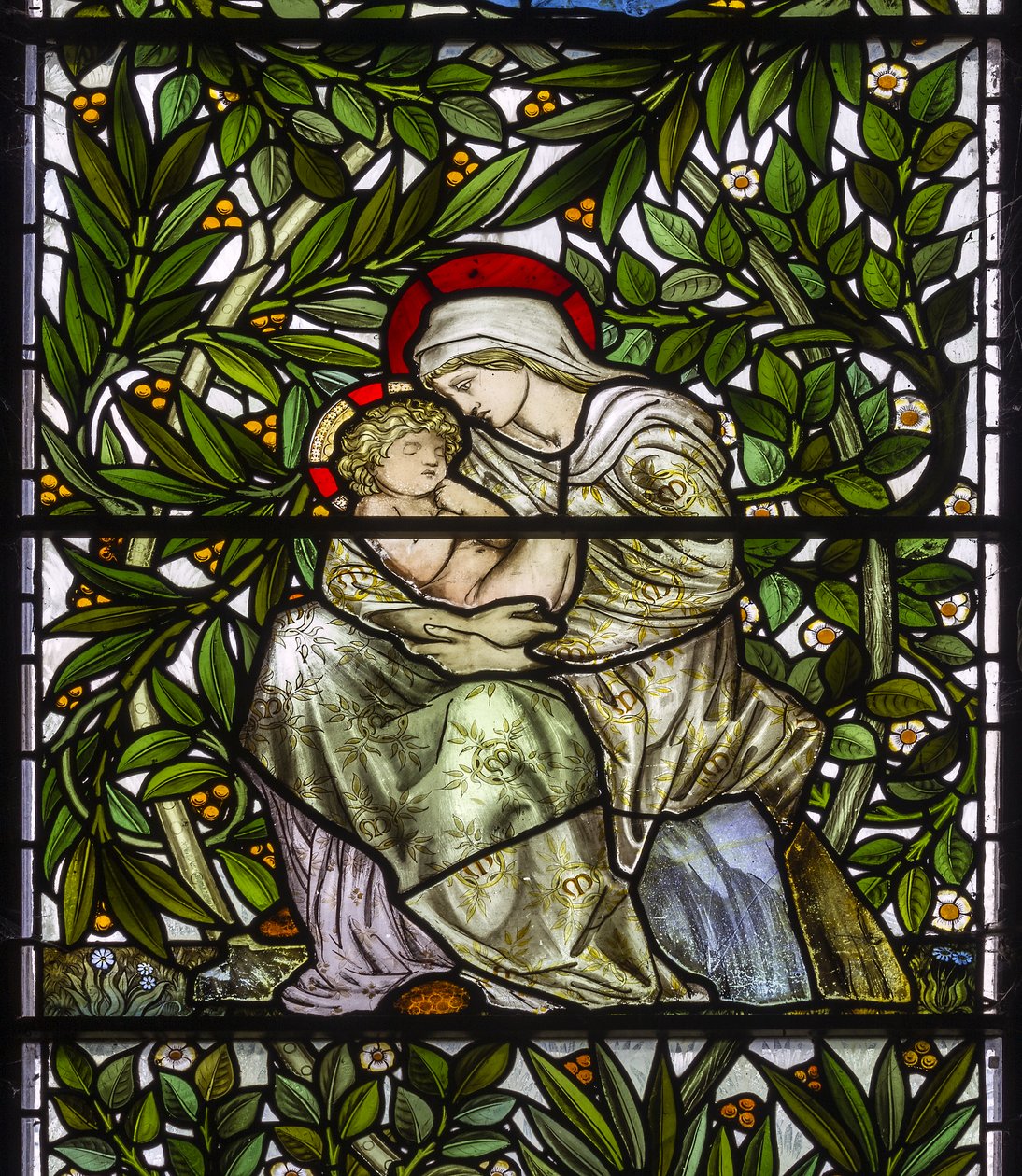 Nun Monkton, St Mary, Madonna en Kind door Edward and Morris Burne Jones