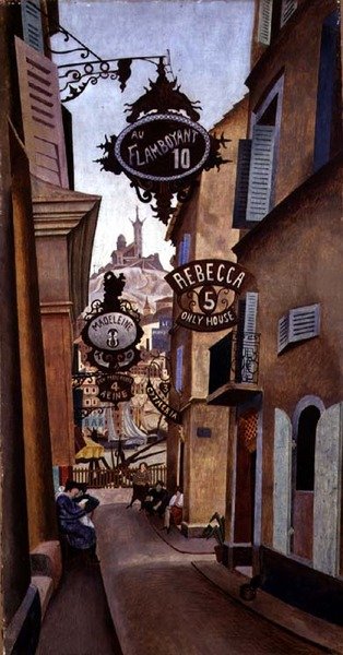 Rue de la Reynarde, Marseille door Edward Alexander Wadsworth