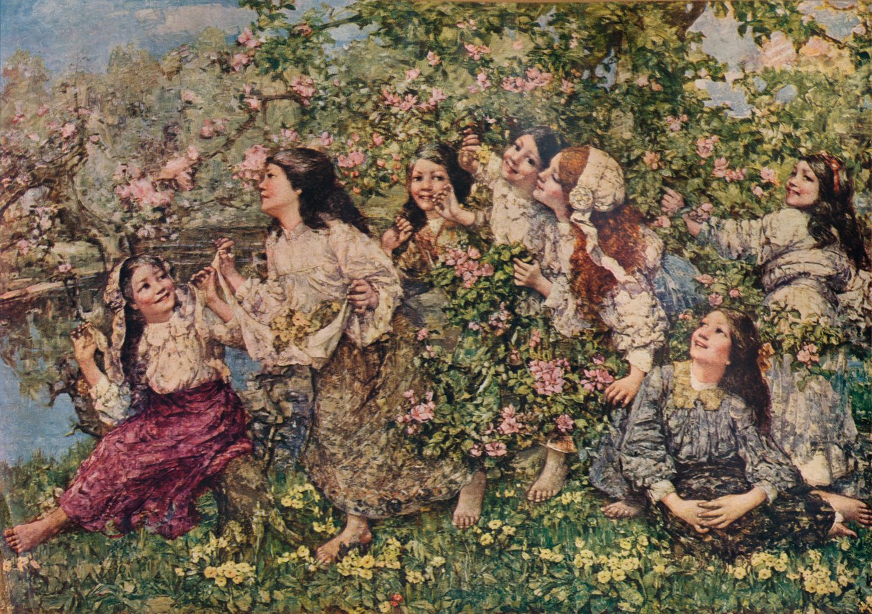Een Lente Rondedans, 1910-1935 door Edward Atkinson Hornel