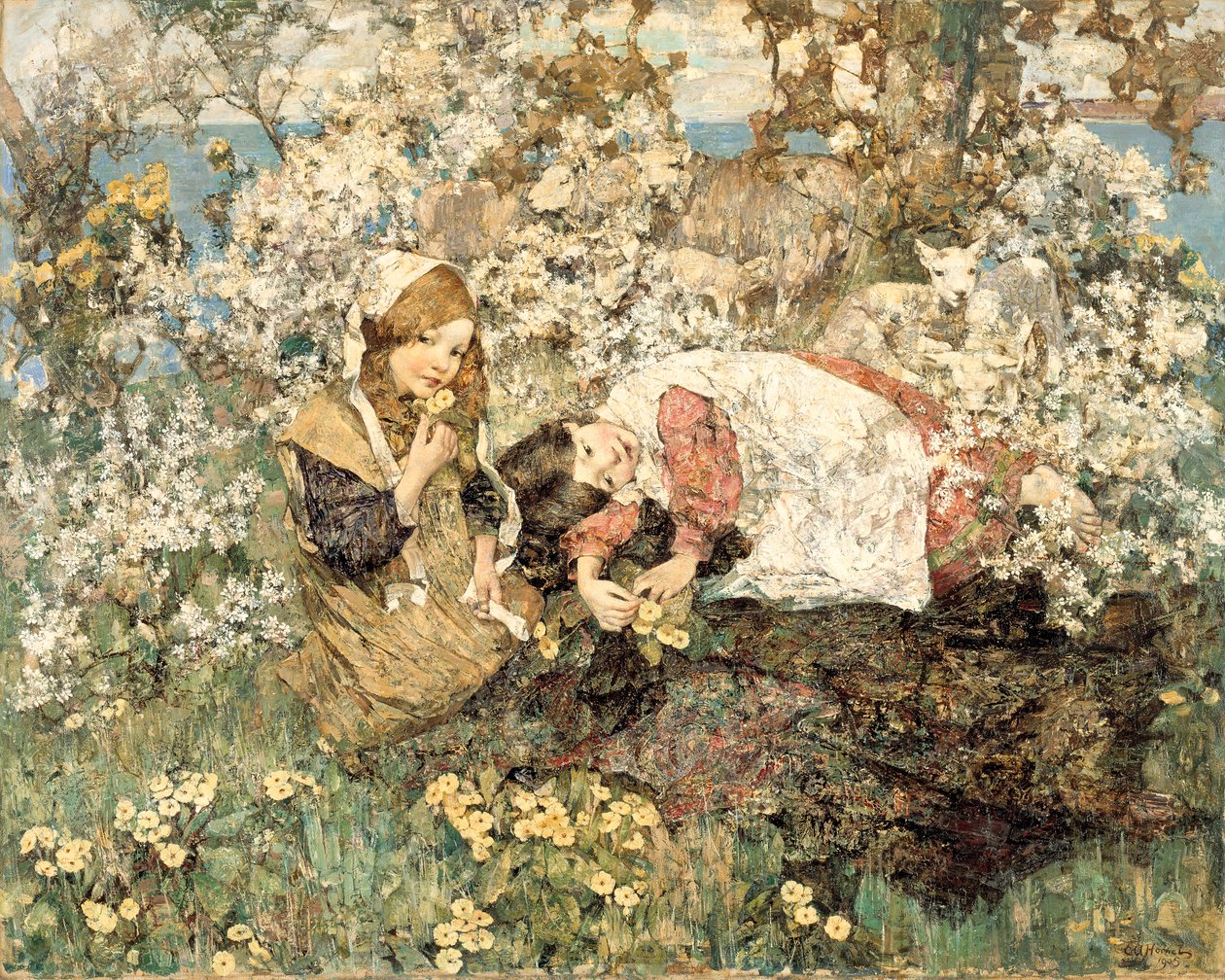 Lente-idylle door Edward Atkinson Hornel