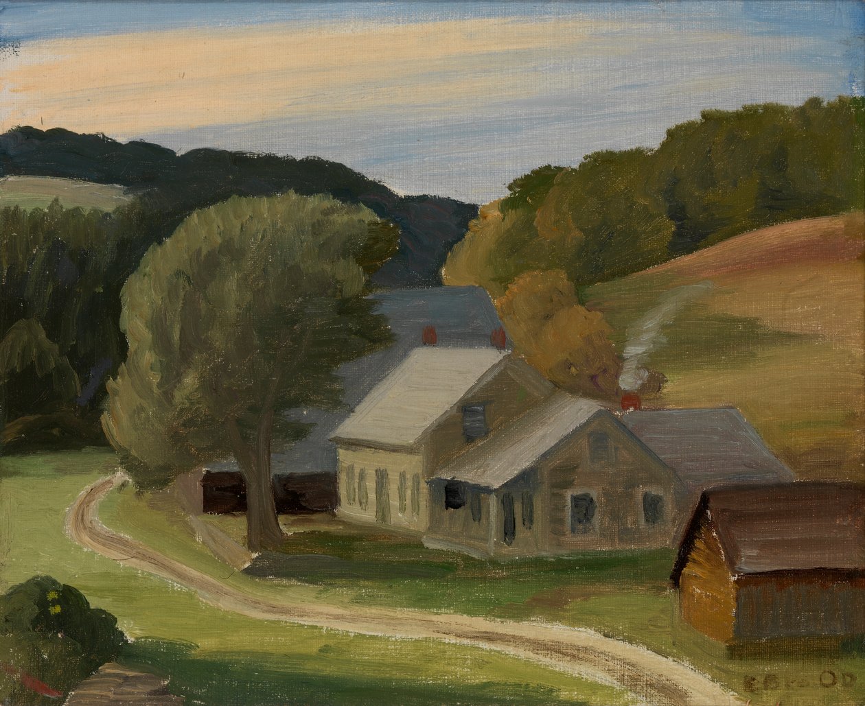 Landschap, ca. 1934 door Edward Bruce