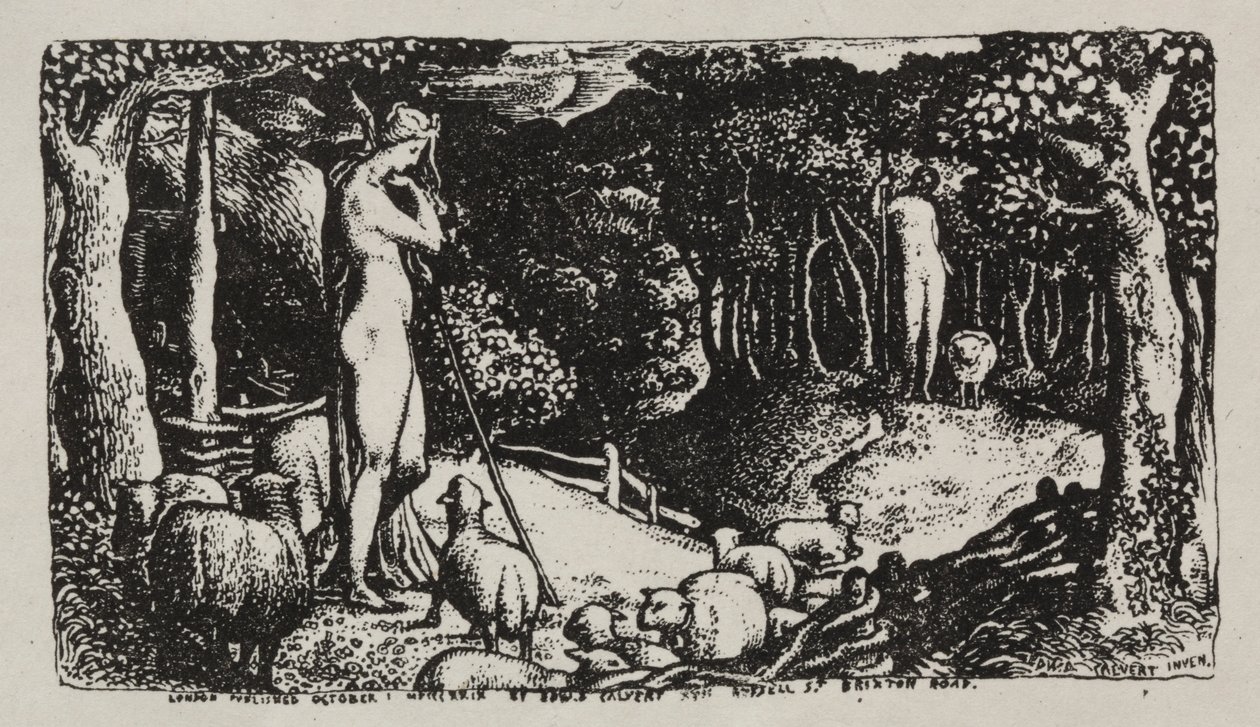 Ideaal pastoraal leven door Edward Calvert