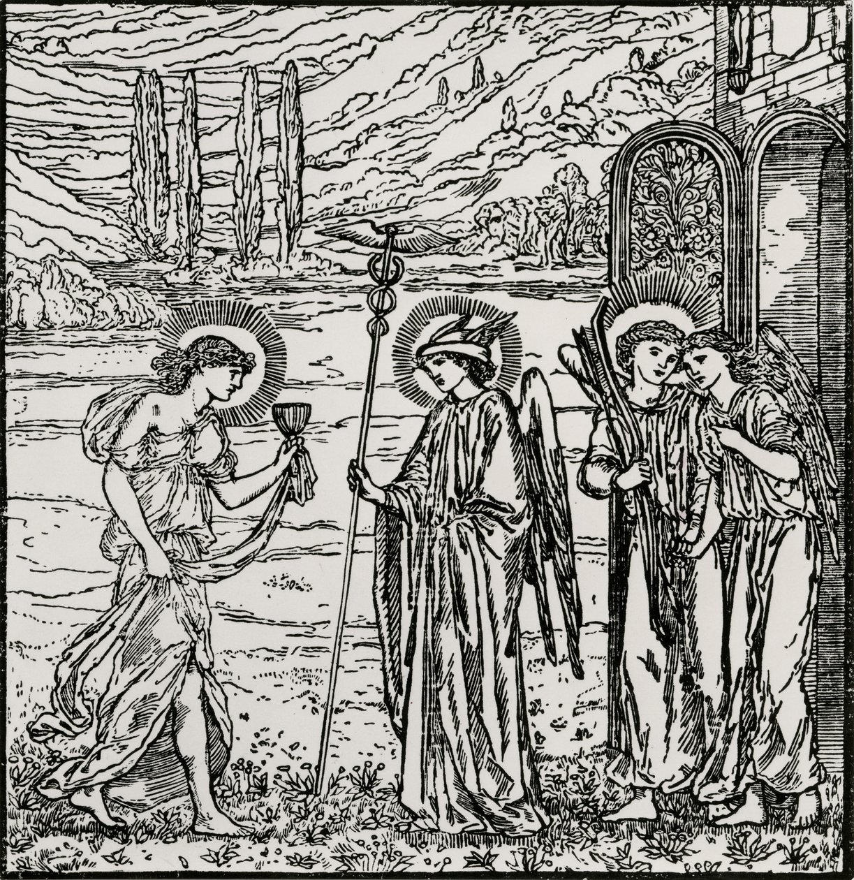 Toetreding tot de Goden door Edward Coley (after) Burne Jones