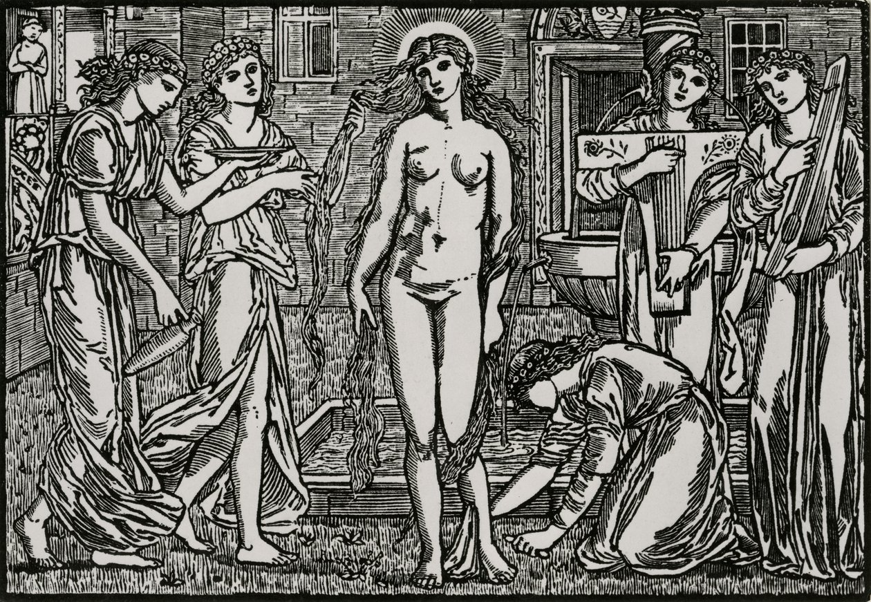 Het hof van Venus door Edward Coley (after) Burne Jones