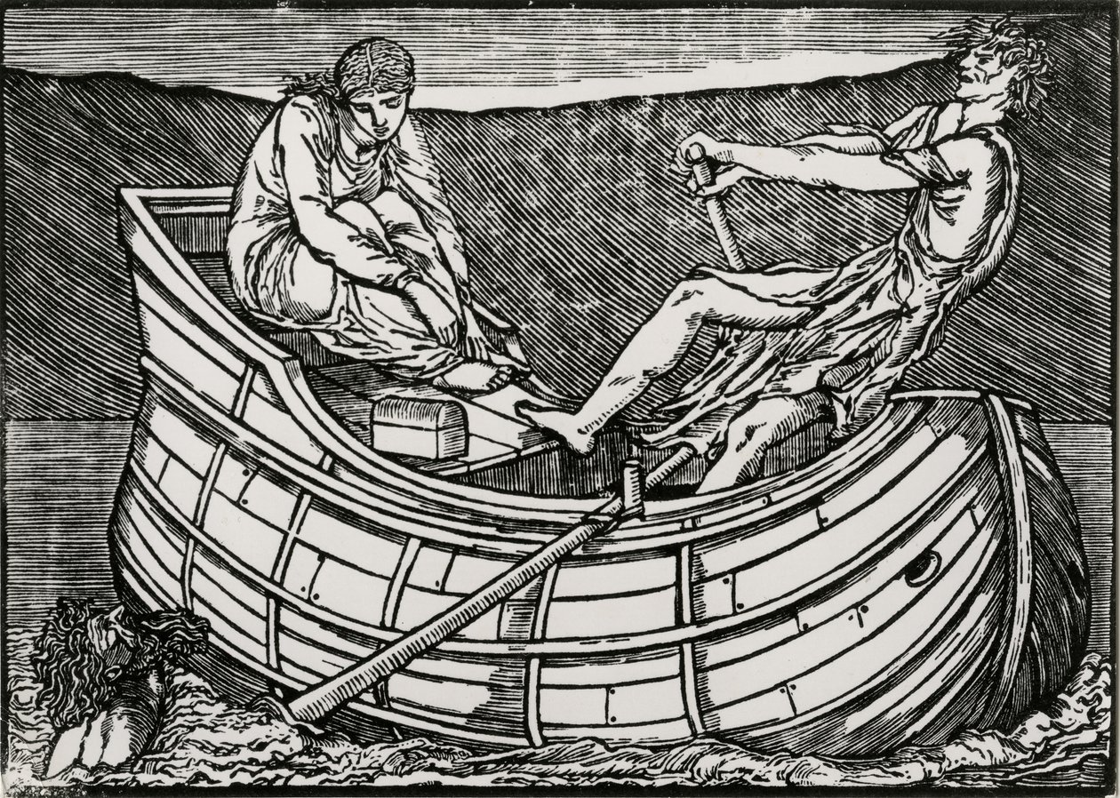 Het Hoofd dat Opkomt door Edward Coley (after) Burne Jones