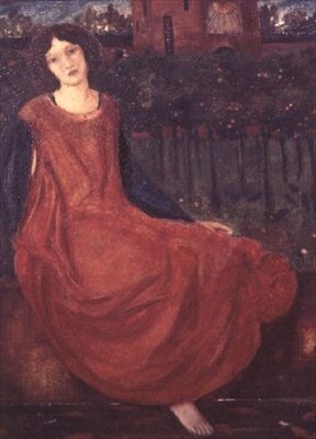 Meisje en Goudvis door Edward Coley Burne Jones