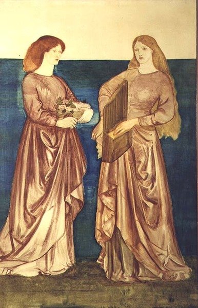 St. Dorothea en St. Cecilia door Edward Coley Burne Jones