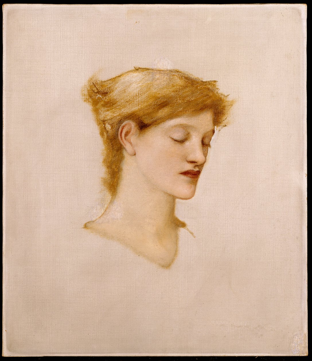 Het hoofd van een vrouw door Edward Burne Jones