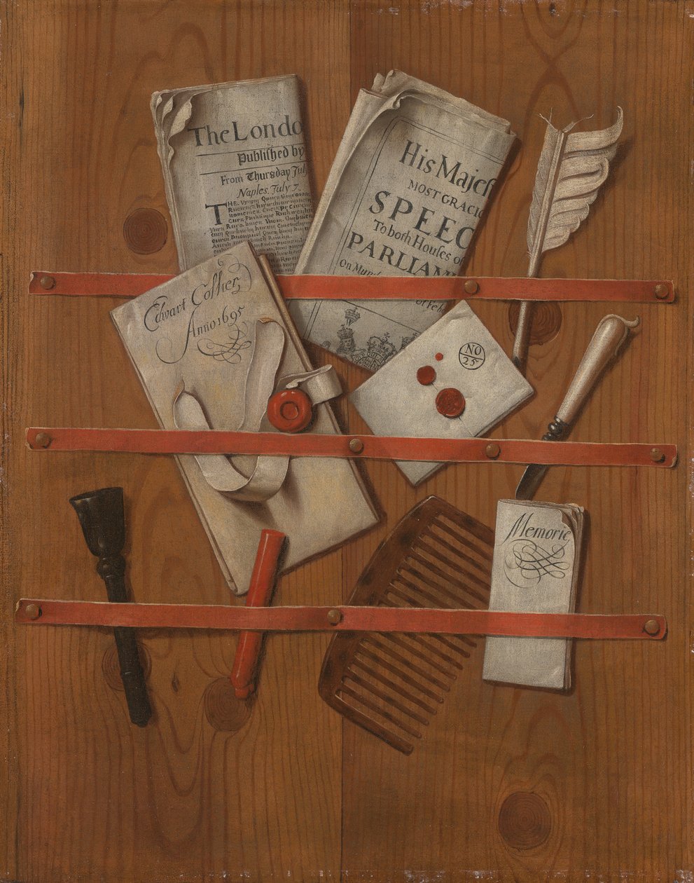 Een brievenrek door Edward Collier