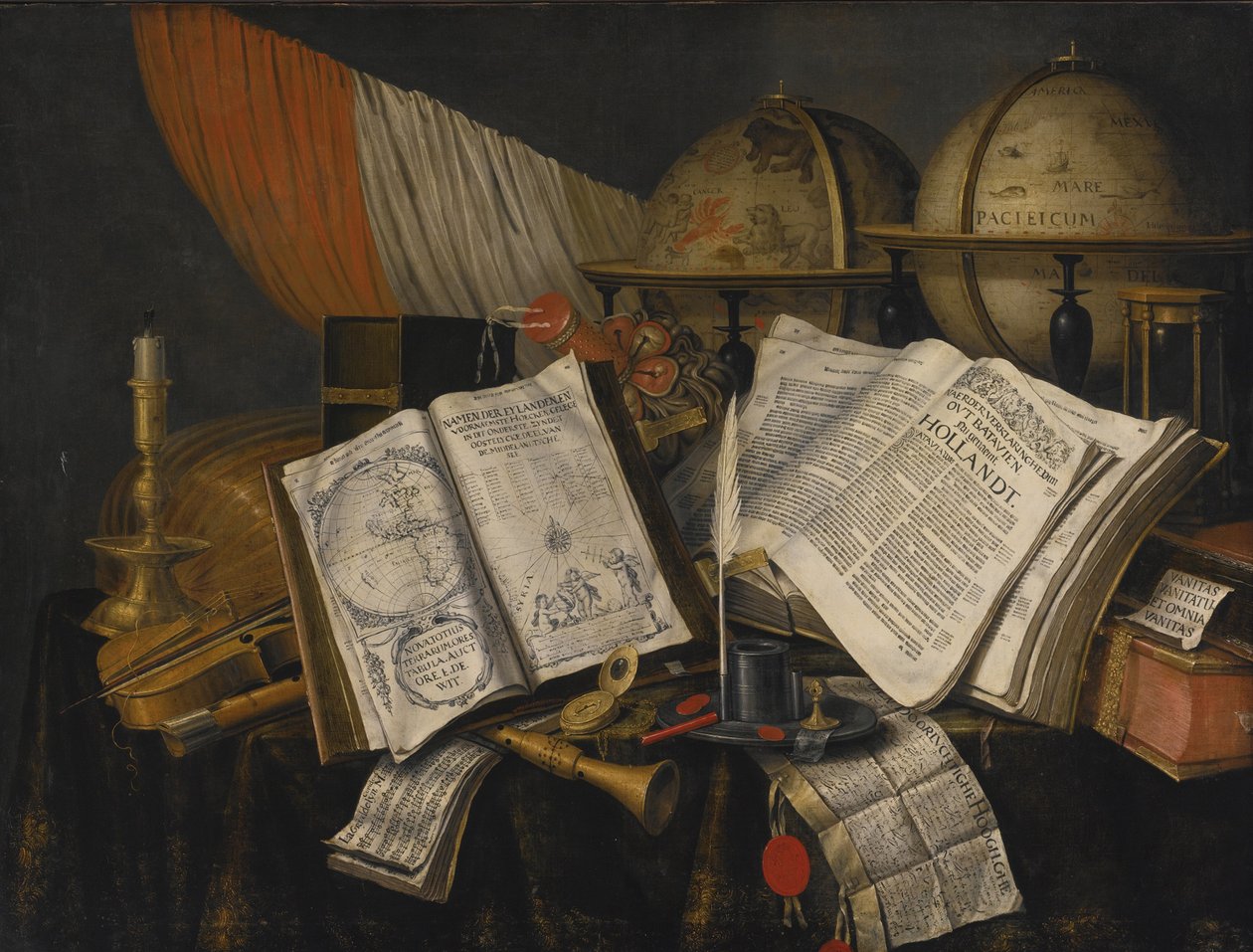 Vanitas Stilleven, 1662 door Edward Collier