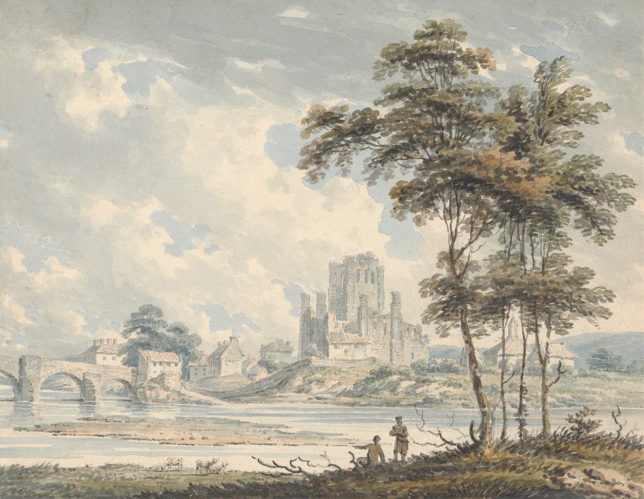 Kelso Abbey, Rosburghshire door Edward Dayes