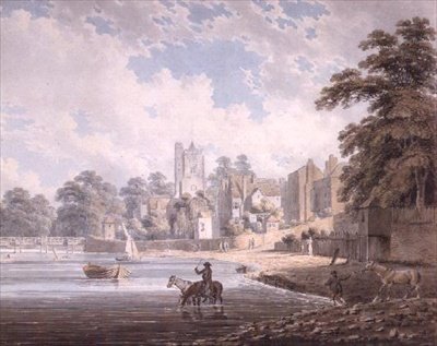 De rivier de Theems bij Putney door Edward Dayes