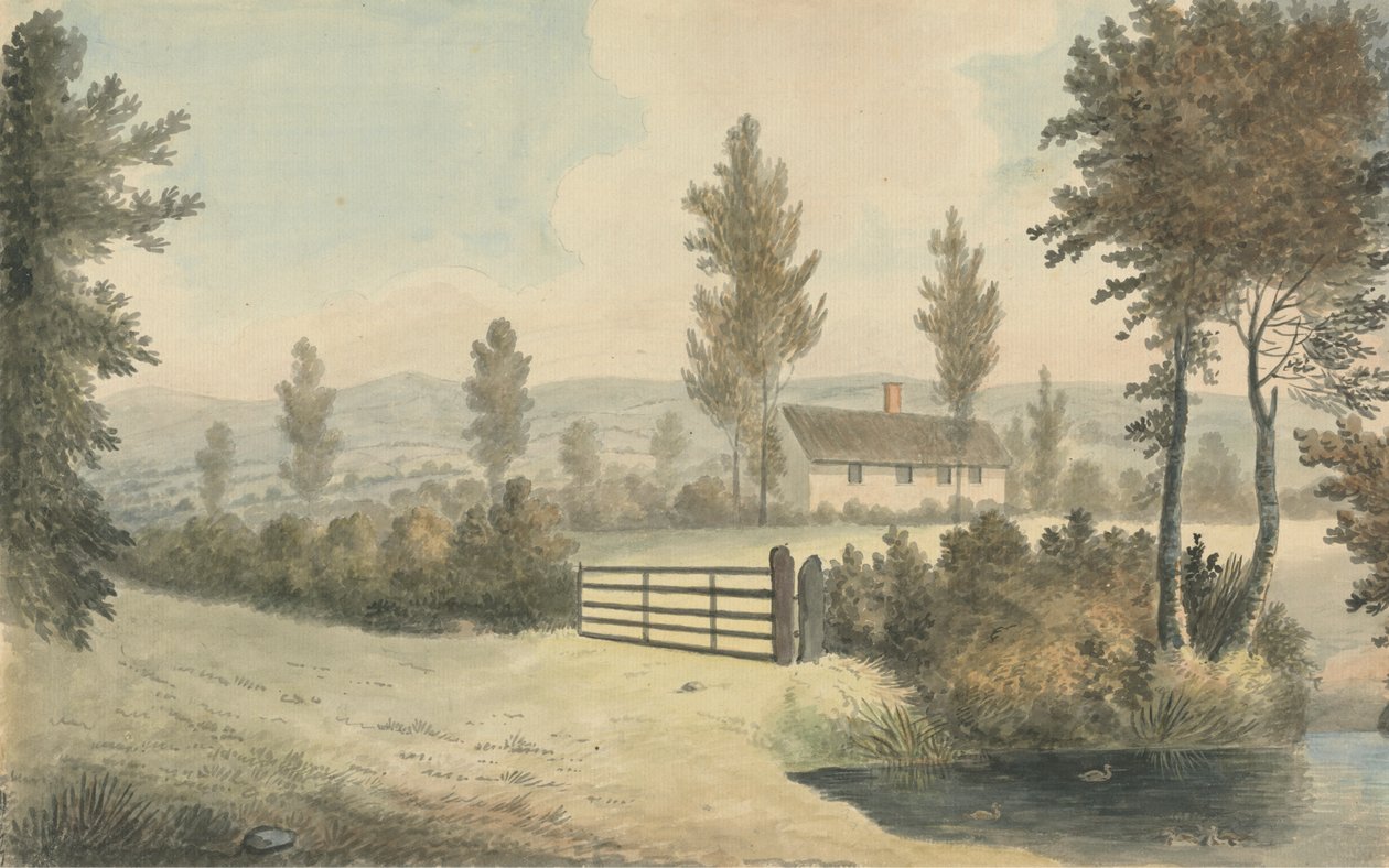 Uitzicht op Rympton door Edward Francis Burney