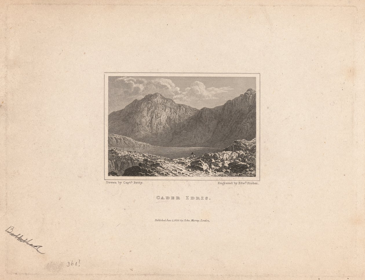 Cader Idris door Edward Francis Finden