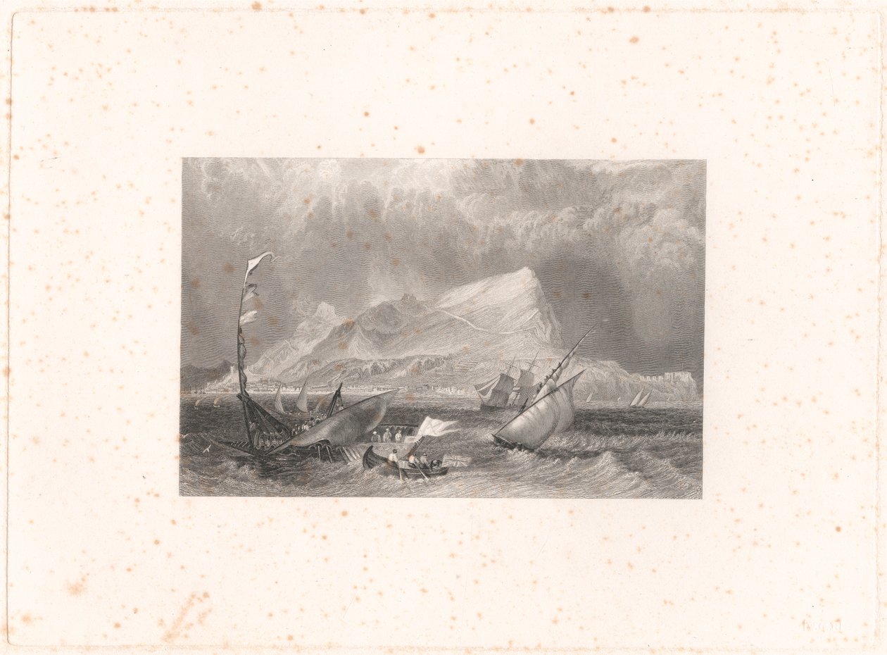 Gibraltar door Edward Francis Finden
