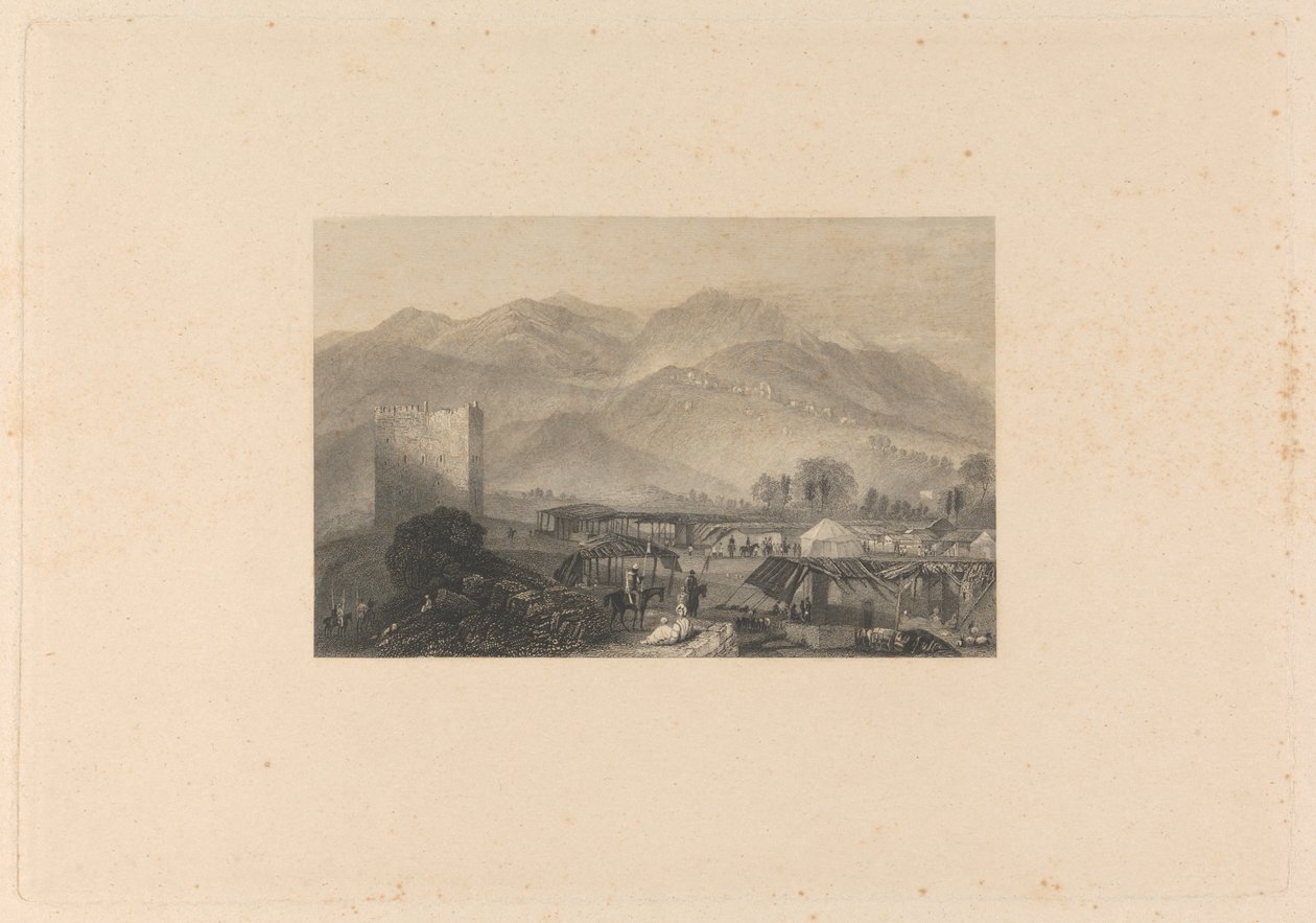 Jericho door Edward Francis Finden