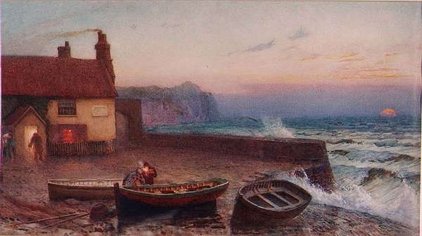 Sandsend, Whitby door Edward Frederick Brewtnall