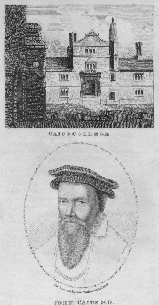 Caius College, John Caius M.D. door Edward Harding