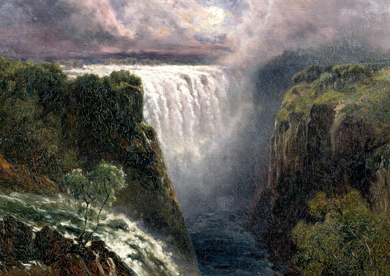 Een Uitzicht op de Victoriawatervallen door Edward Henry Holder