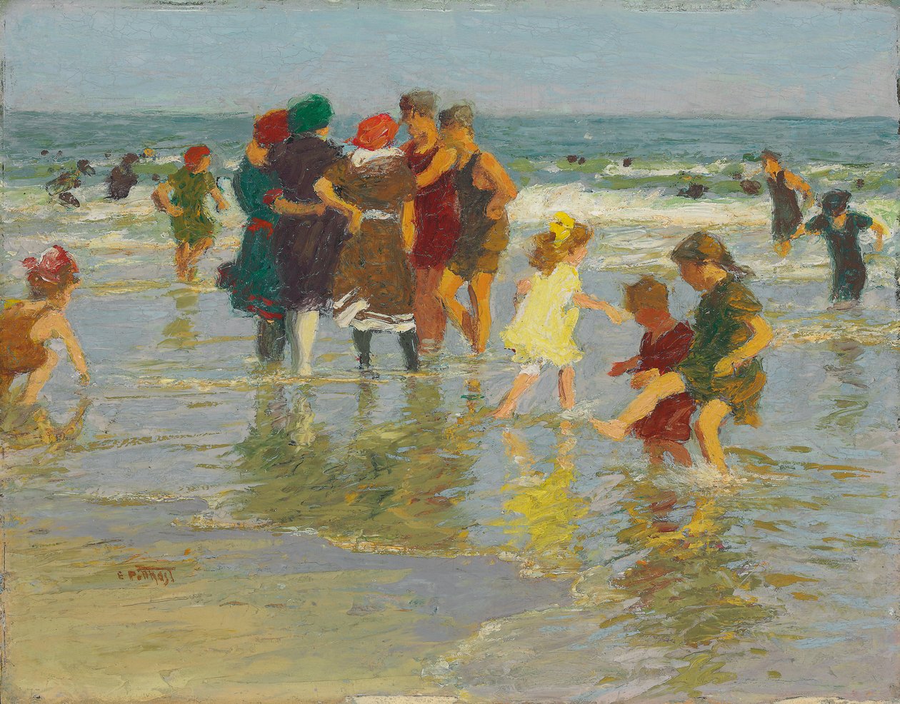 Strandscène door Edward Henry Potthast